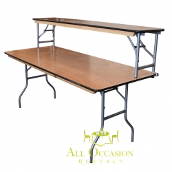Banquet table 6 ft. with back riser