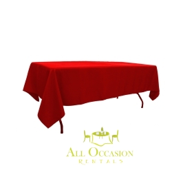 Mesa de banquete de 10 pies de lino Rojo